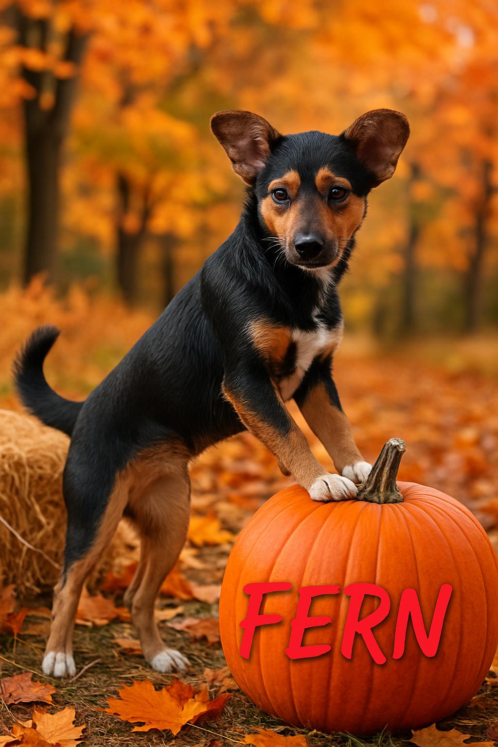 Fern, Adoptable, Puppy Female Aussiedoodle & Corgi.