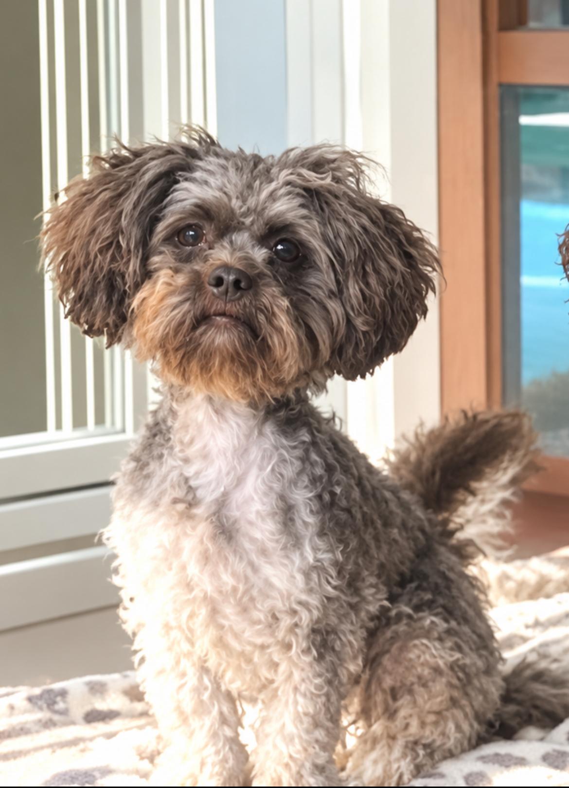Elsa, Adopted, Adult Female Miniature Poodle & Shih Tzu.