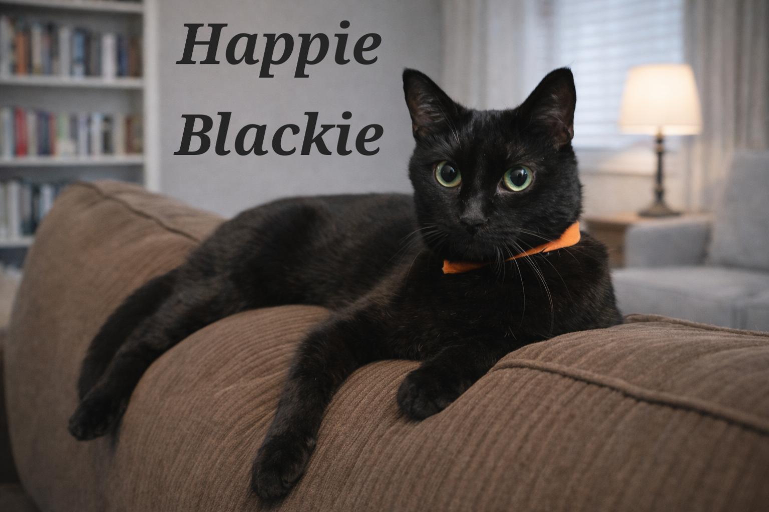 Enlarge Happie Blackie, a Adoptable Domestic Short Hair in Monroeville, PA image 1/1