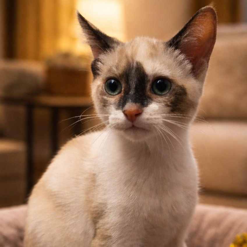 Cream, ADOPTABLE, Kitten Female Siamese.