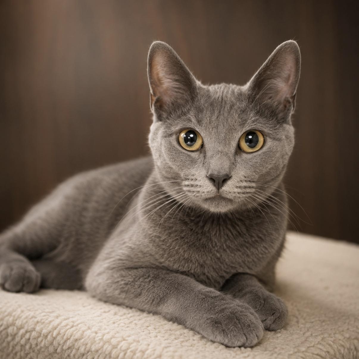 Luna, adopted, Adult Female Russian Blue.