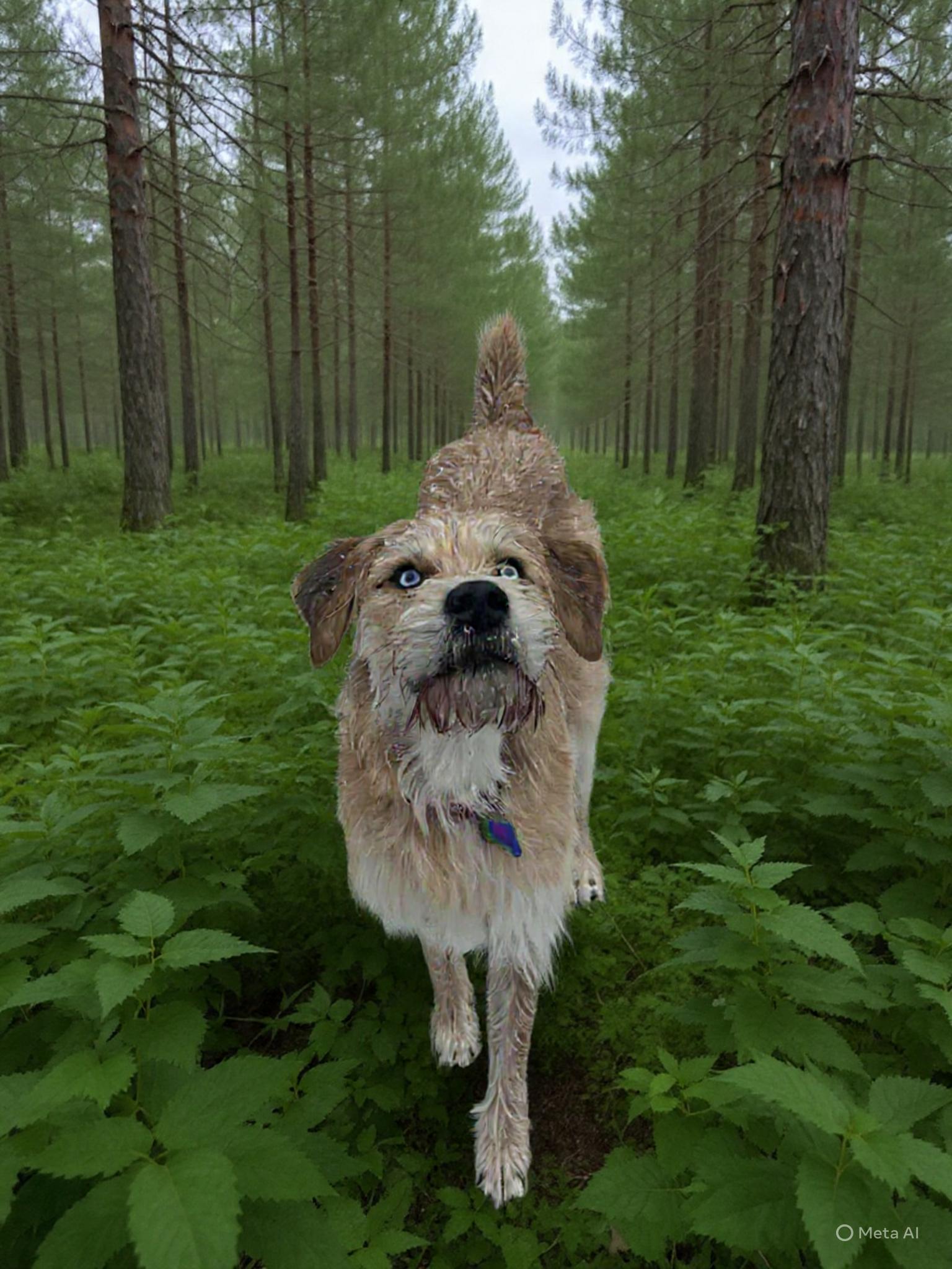 Hickory , adopted, Young Male Poodle & Husky.