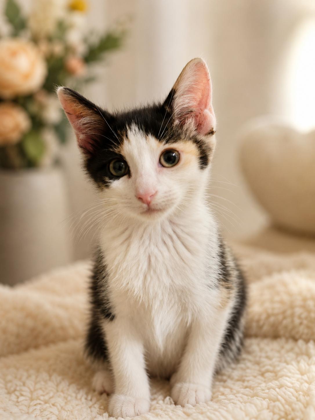 Miata, Adopted, Kitten Female Domestic Short Hair & Calico.