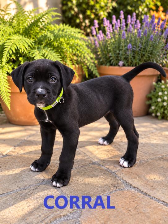 Corral, Adoptable, Puppy Male Retriever & Terrier.