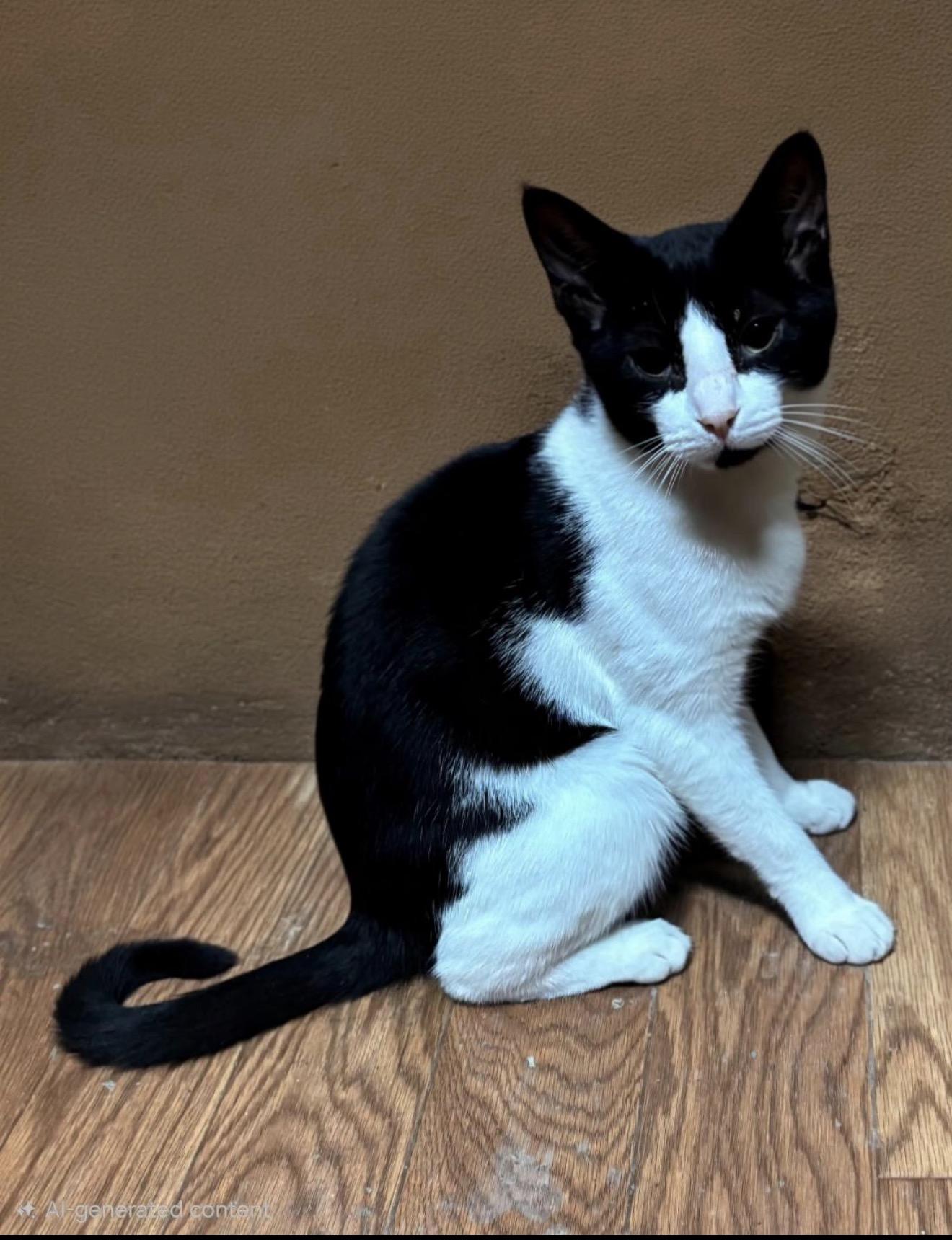 Clyde - WAIVED ADOPTION FEE, Adopted, Young Male Tuxedo.