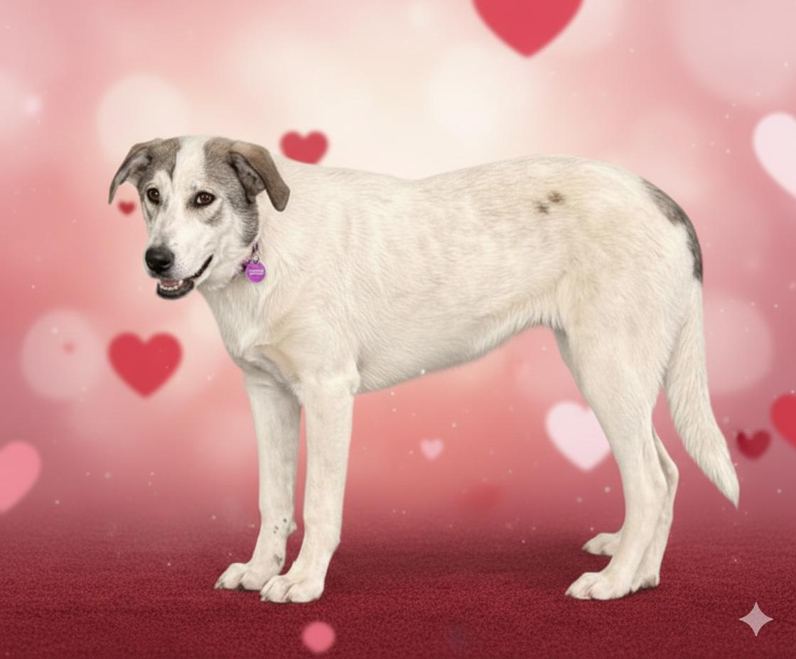 **SILVER**, Adoptable, Young Female Labrador Retriever & Australian Shepherd.