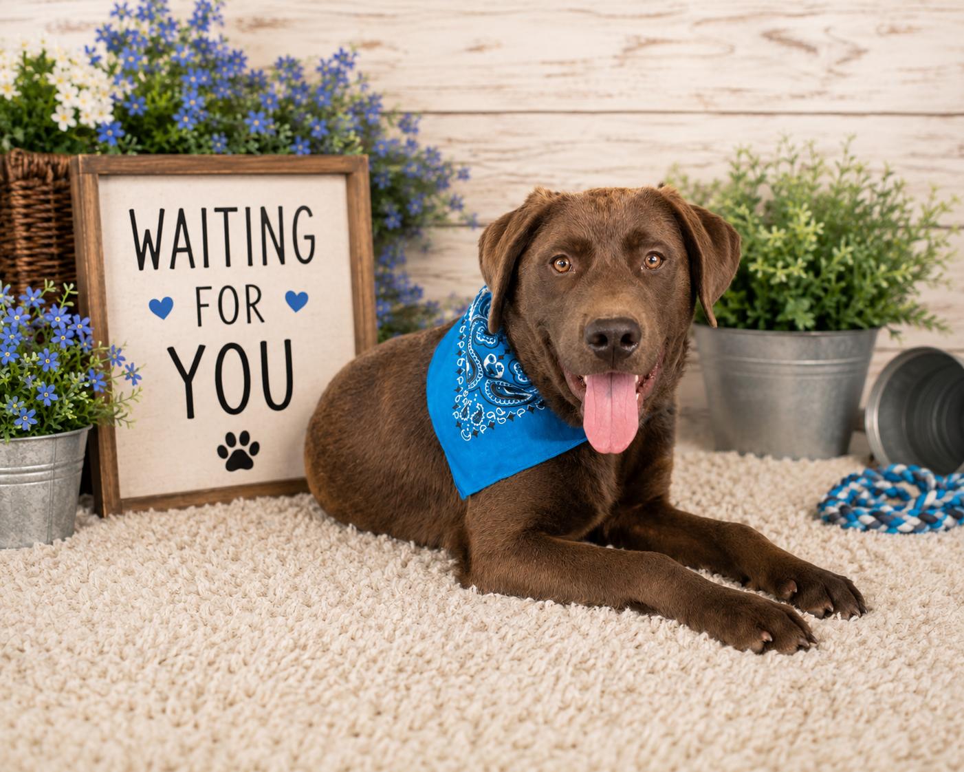 Enlarge Easton aka Moose, a Adopted Chocolate Labrador Retriever in Mount Laurel, NJ image 1/3