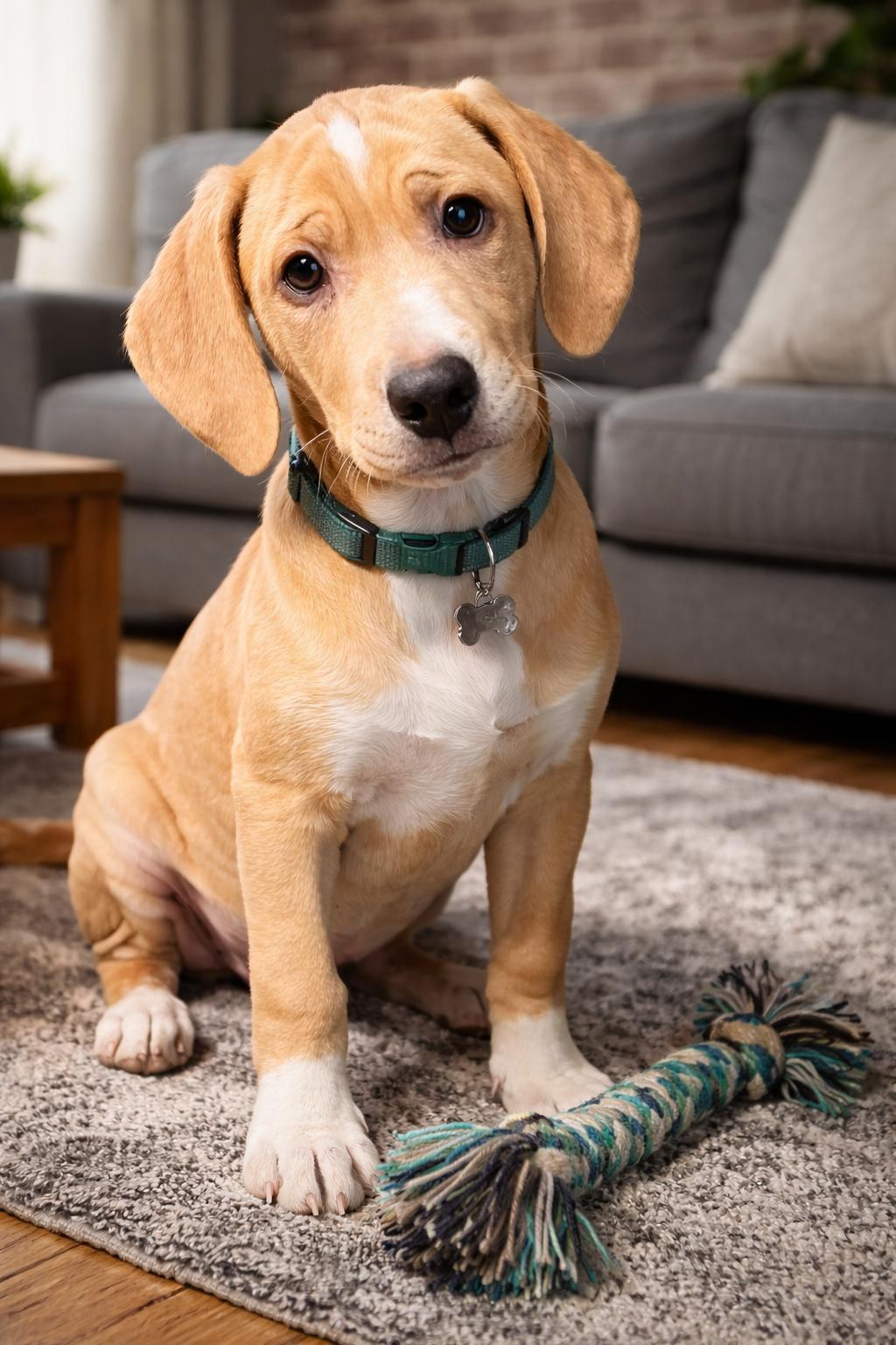 Buzz, Adoptable, Puppy Male Labrador Retriever & Beagle.