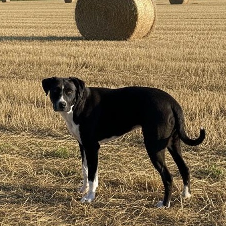 June, Adoptable, Young Male Labrador Retriever & Mountain Cur.
