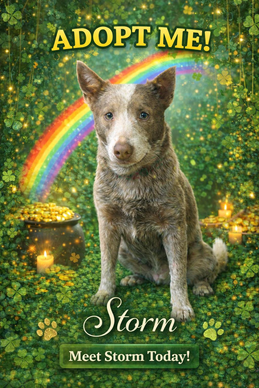 Storm, ADOPTABLE, Young Female Australian Cattle Dog / Blue Heeler.