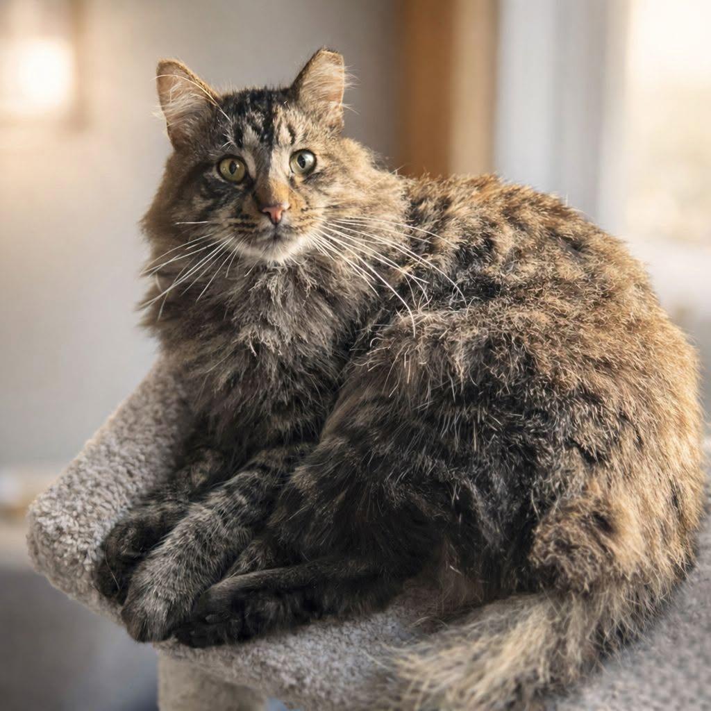 Rio, ADOPTABLE, Adult Male Domestic Long Hair.