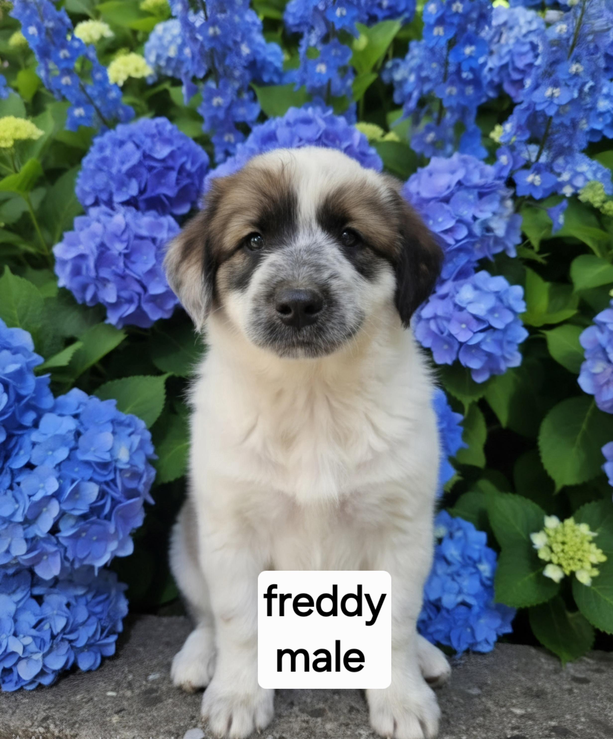 Freddy, Adopted, Puppy Male Great Pyrenees.