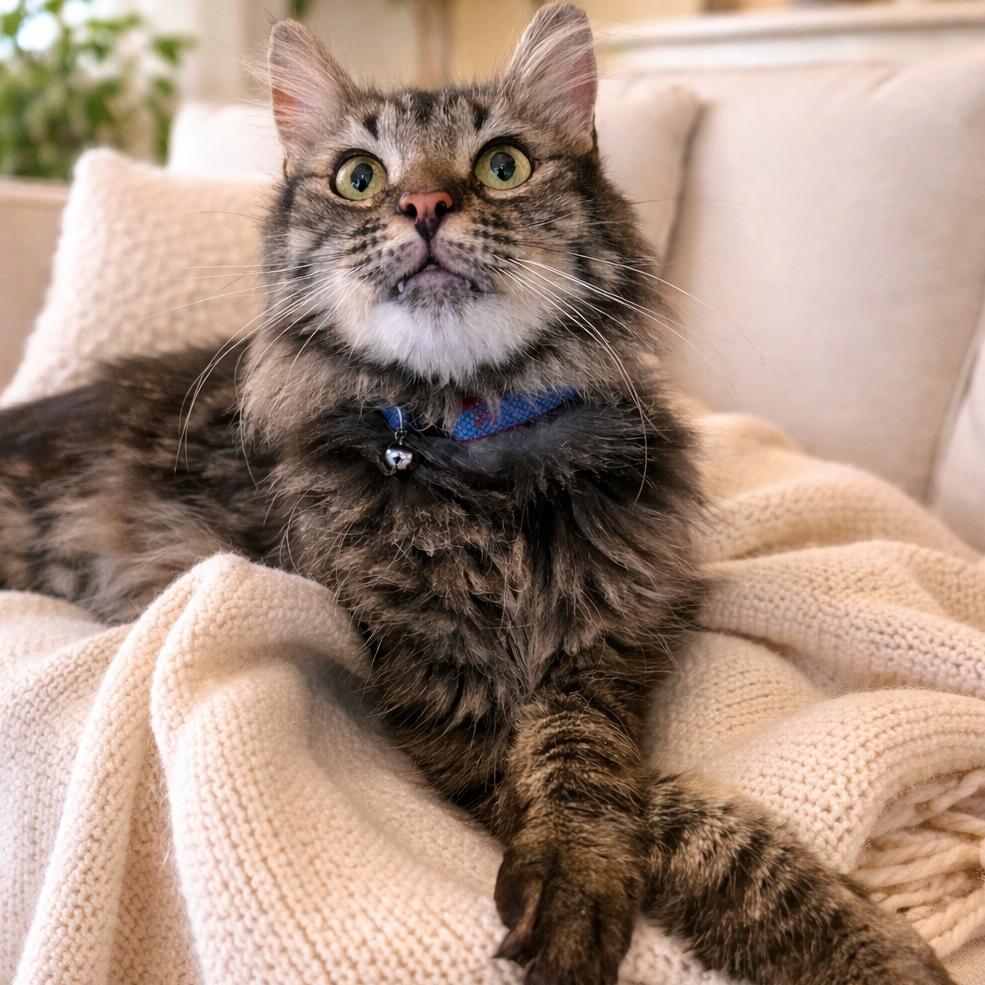 Mr. Bean, adopted, Adult Male Maine Coon.