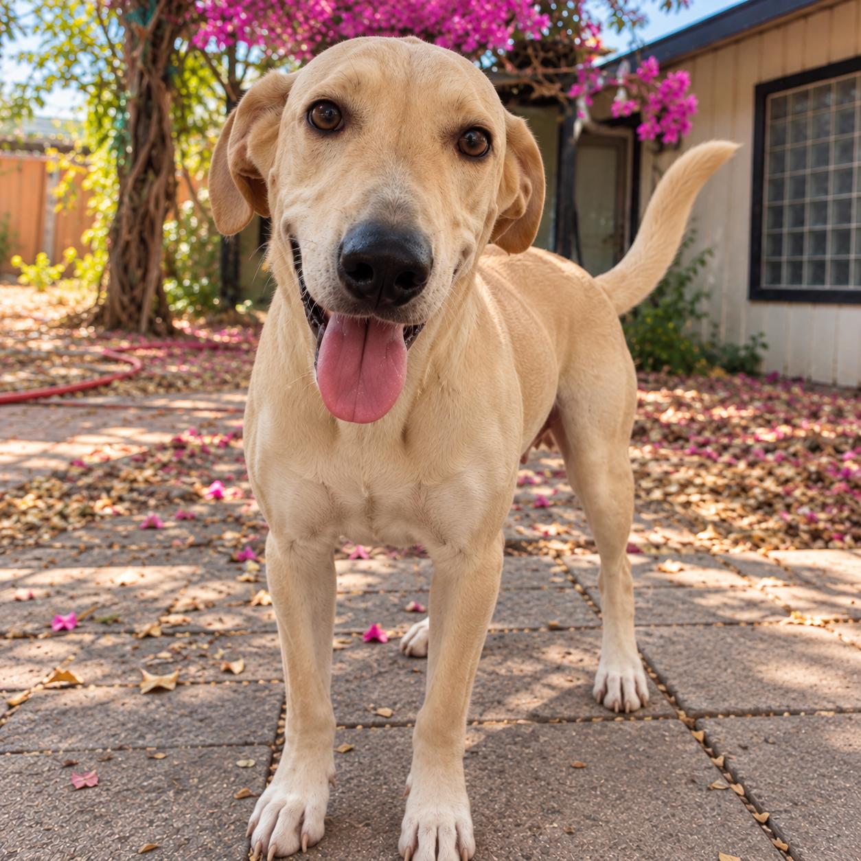 Sundance, Adoptable, Adult Female Yellow Labrador Retriever.