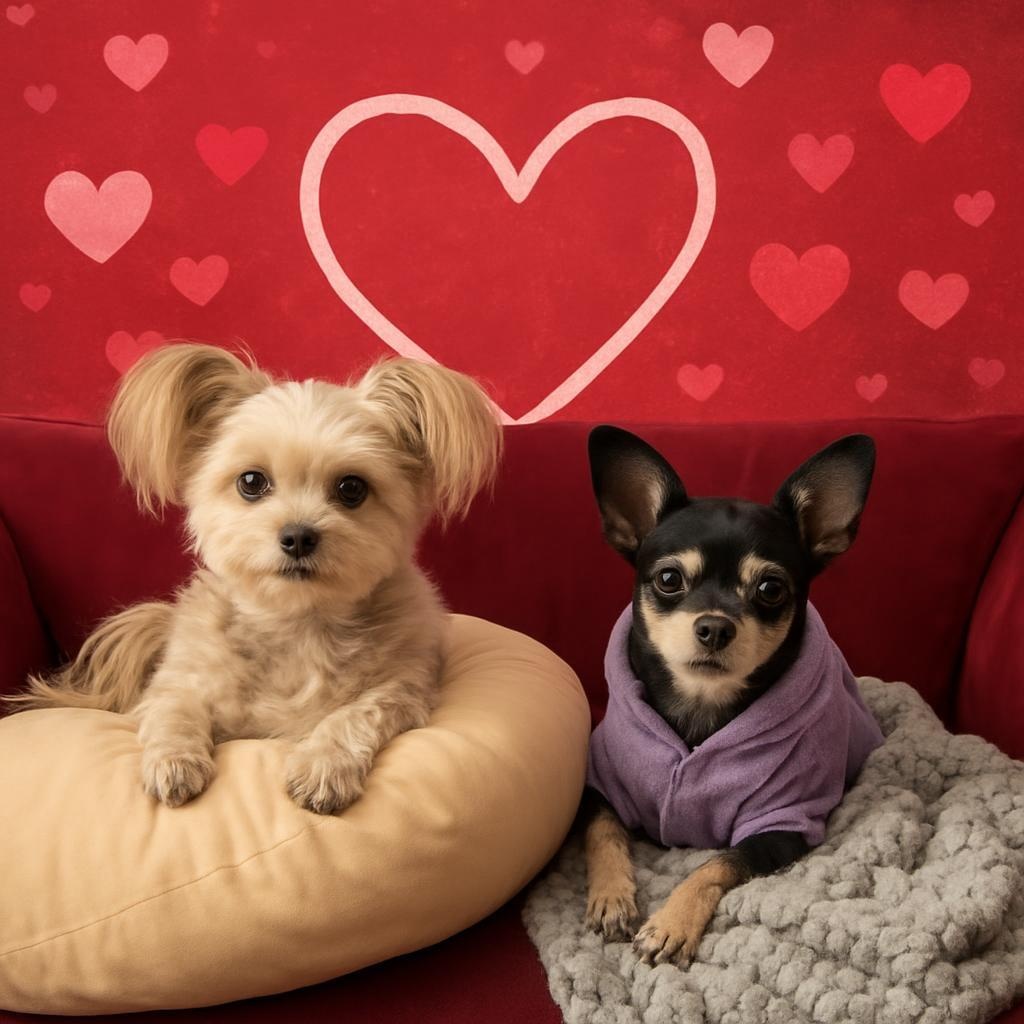 Lilly and Ziggy, adopted, Adult Female Silky Terrier.