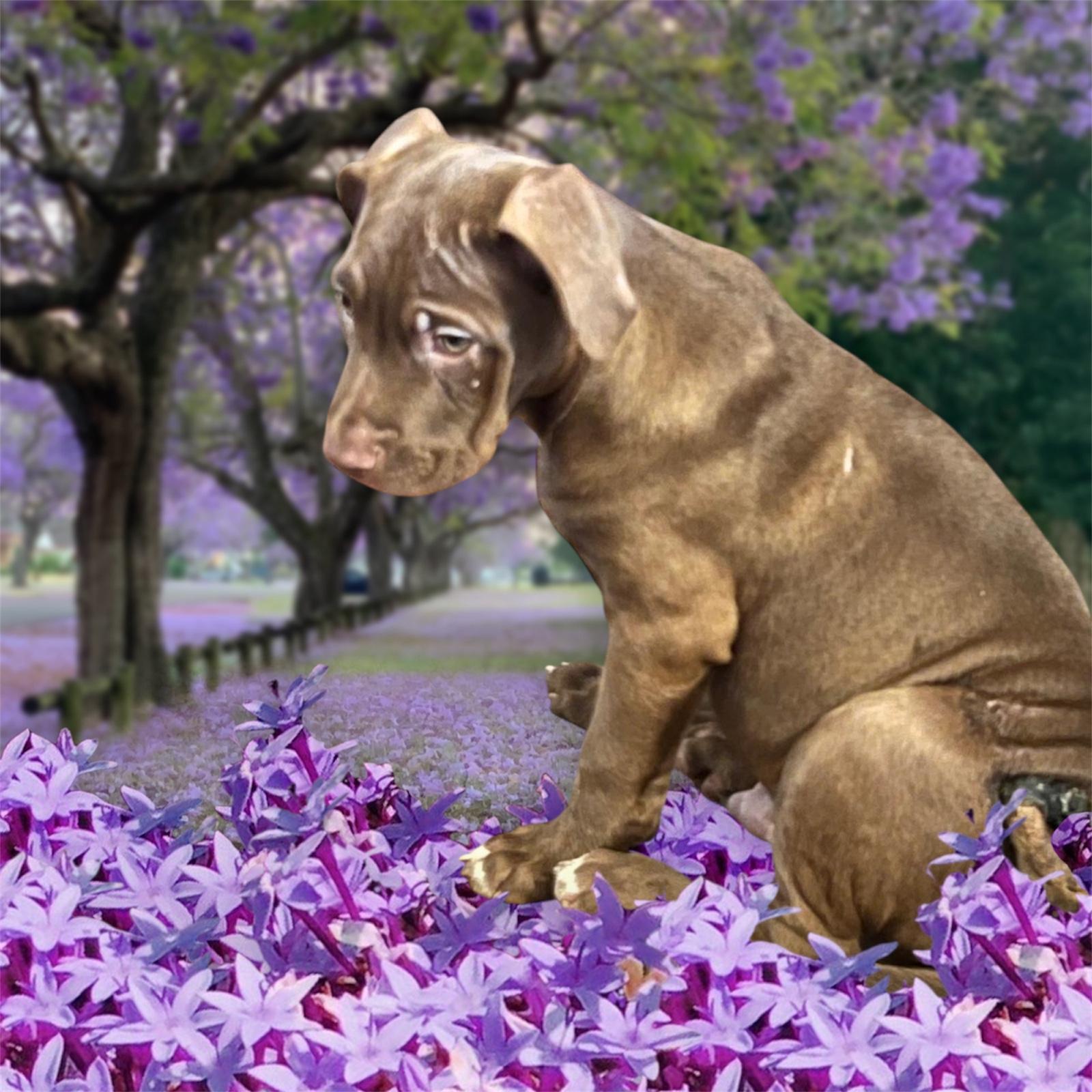 Choco, Adoptable, Puppy Male Weimaraner.