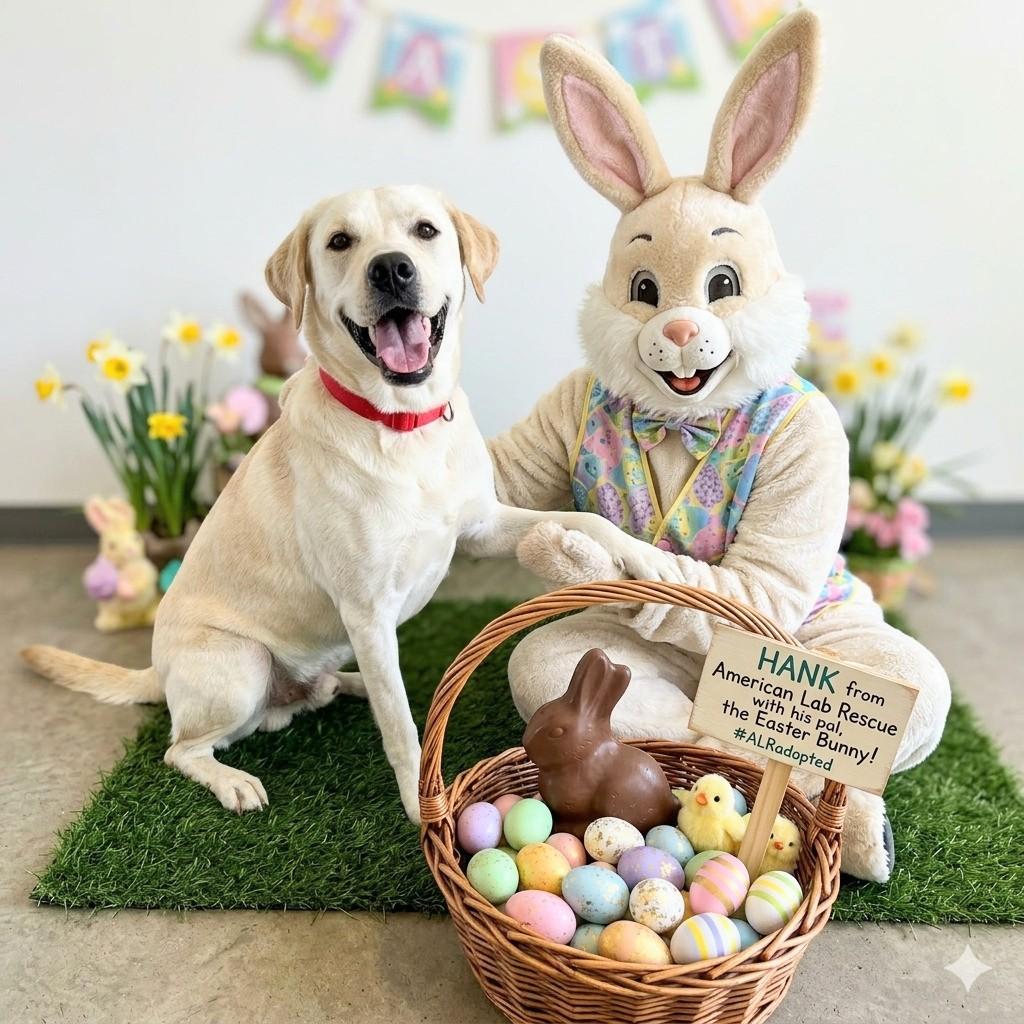 Hank - In Massachusetts, ADOPTABLE, Young Male Yellow Labrador Retriever.