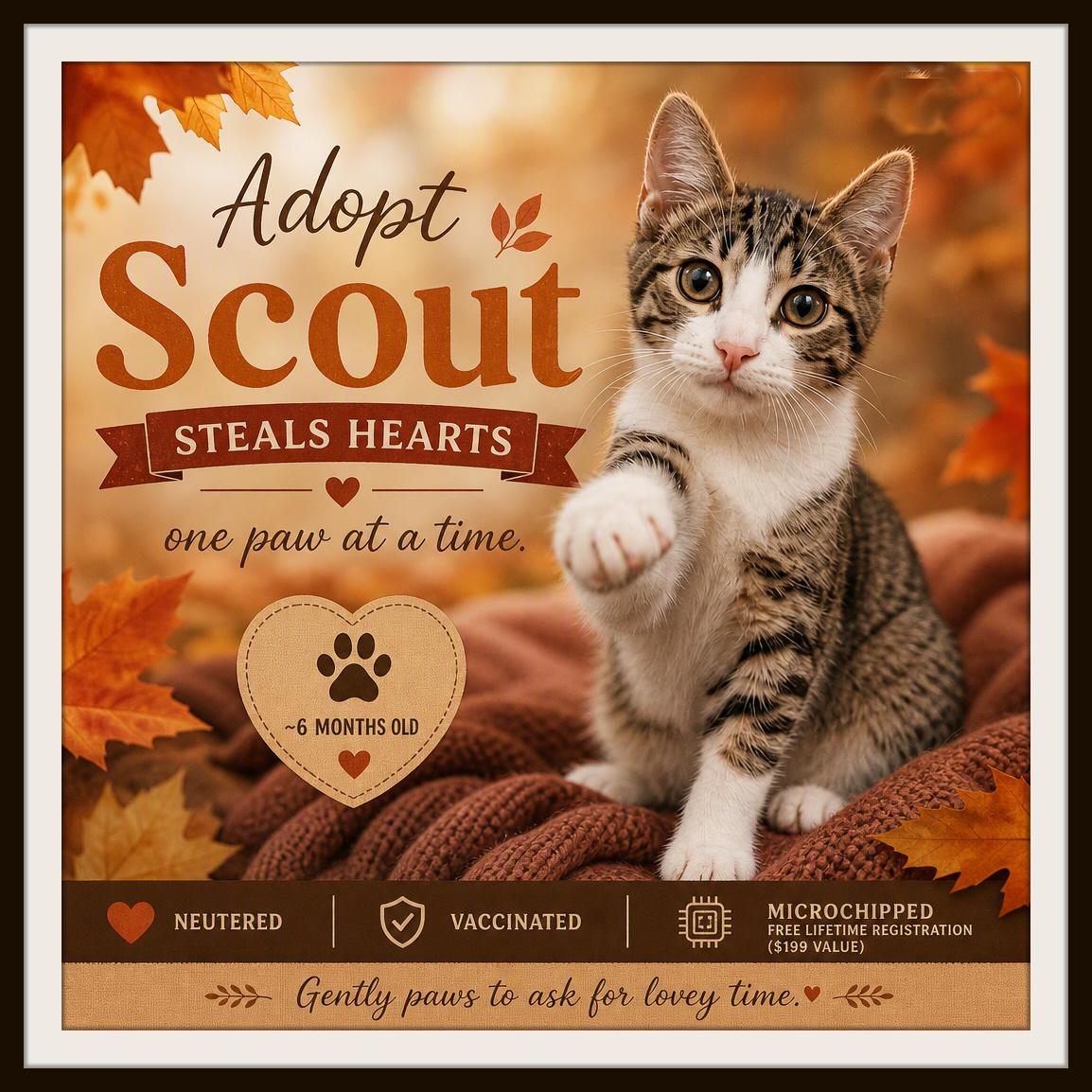 Enlarge Scout - Curious heart, gentle soul., a Adoptable Domestic Short Hair in Winston Salem, NC image 2/5