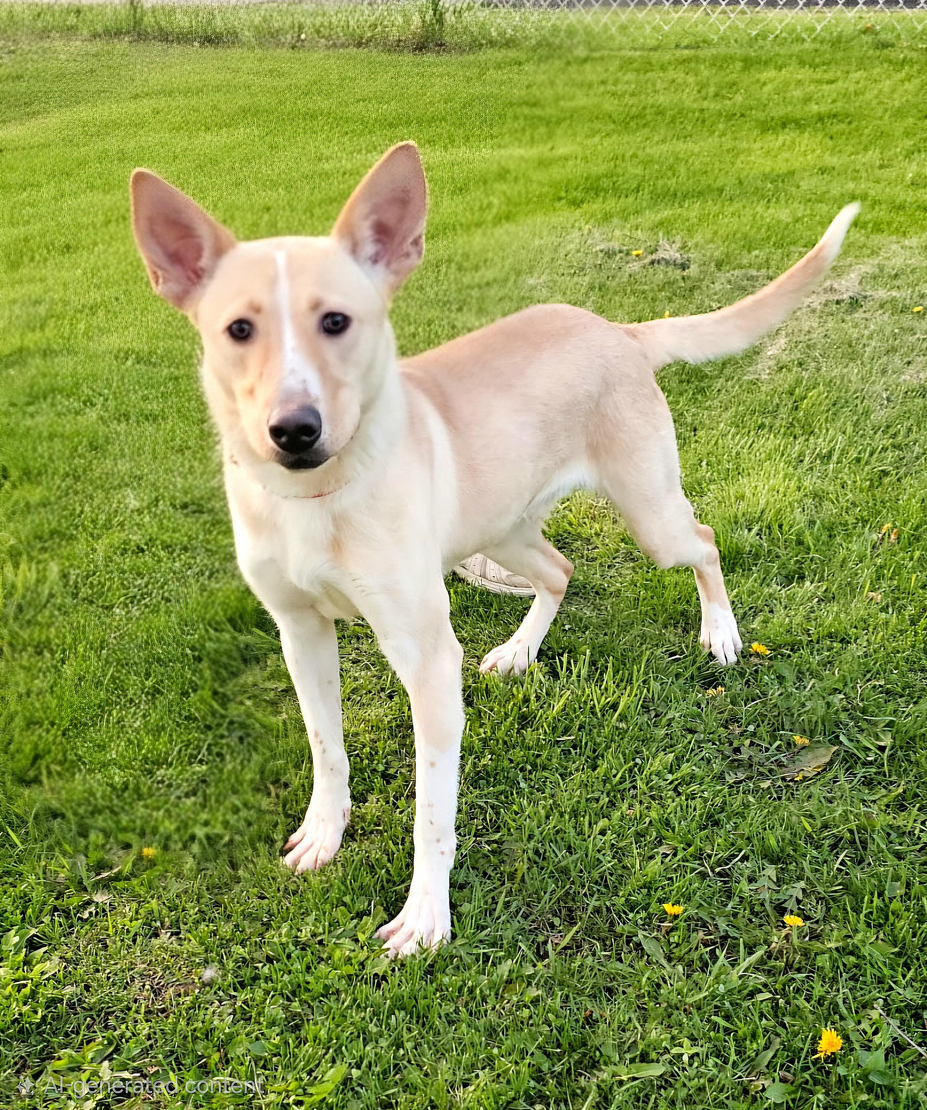 Riggs, Adoptable, Young Male Yellow Labrador Retriever.