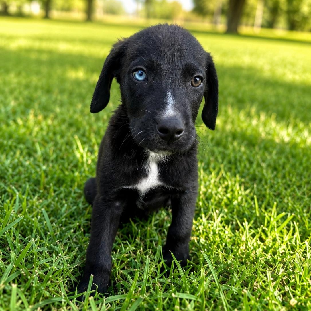 Salem, adopted, Puppy Male Labrador Retriever.