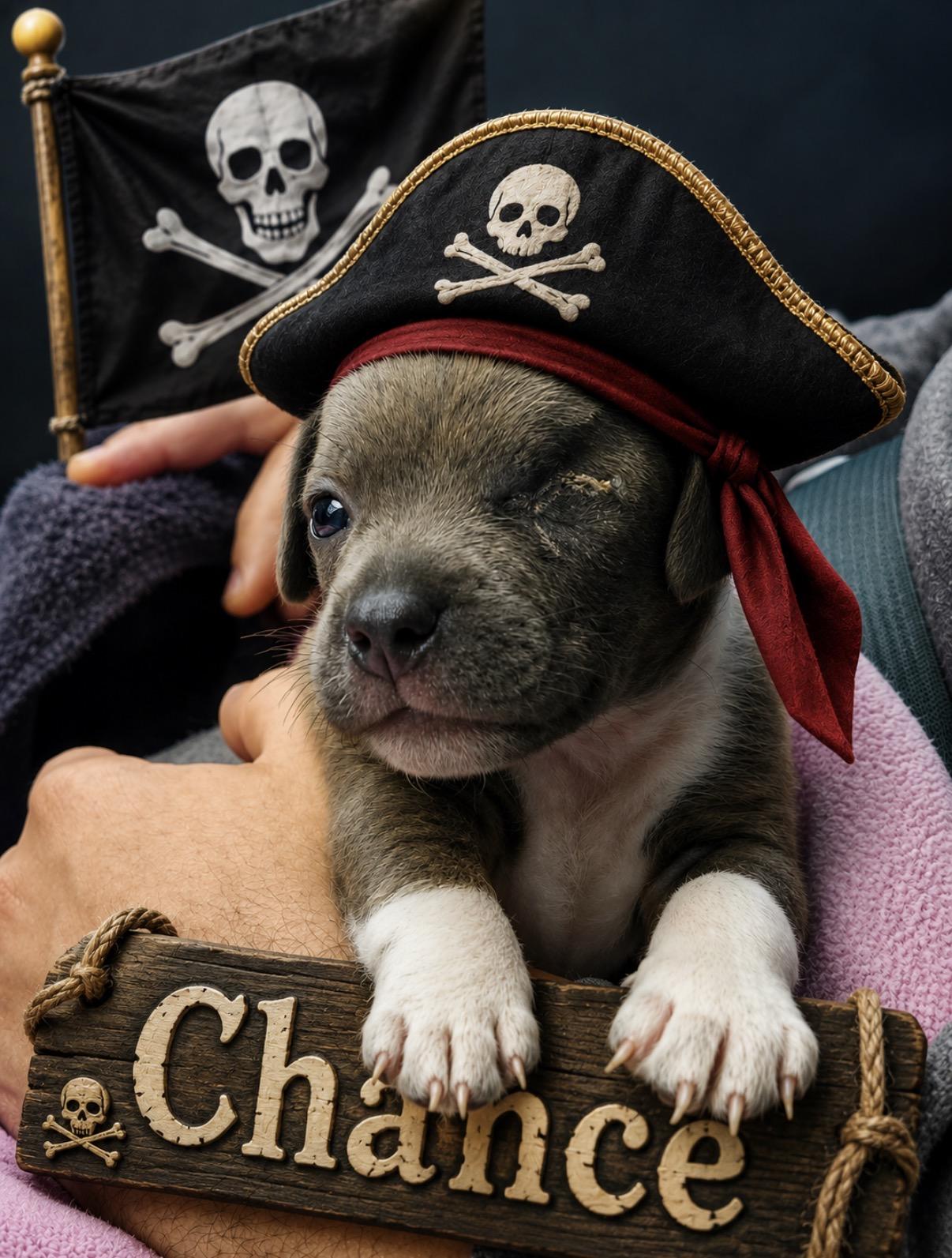 Enlarge Chance (one eye), a Adoptable mixed breed in Hamilton , NJ image 1/2