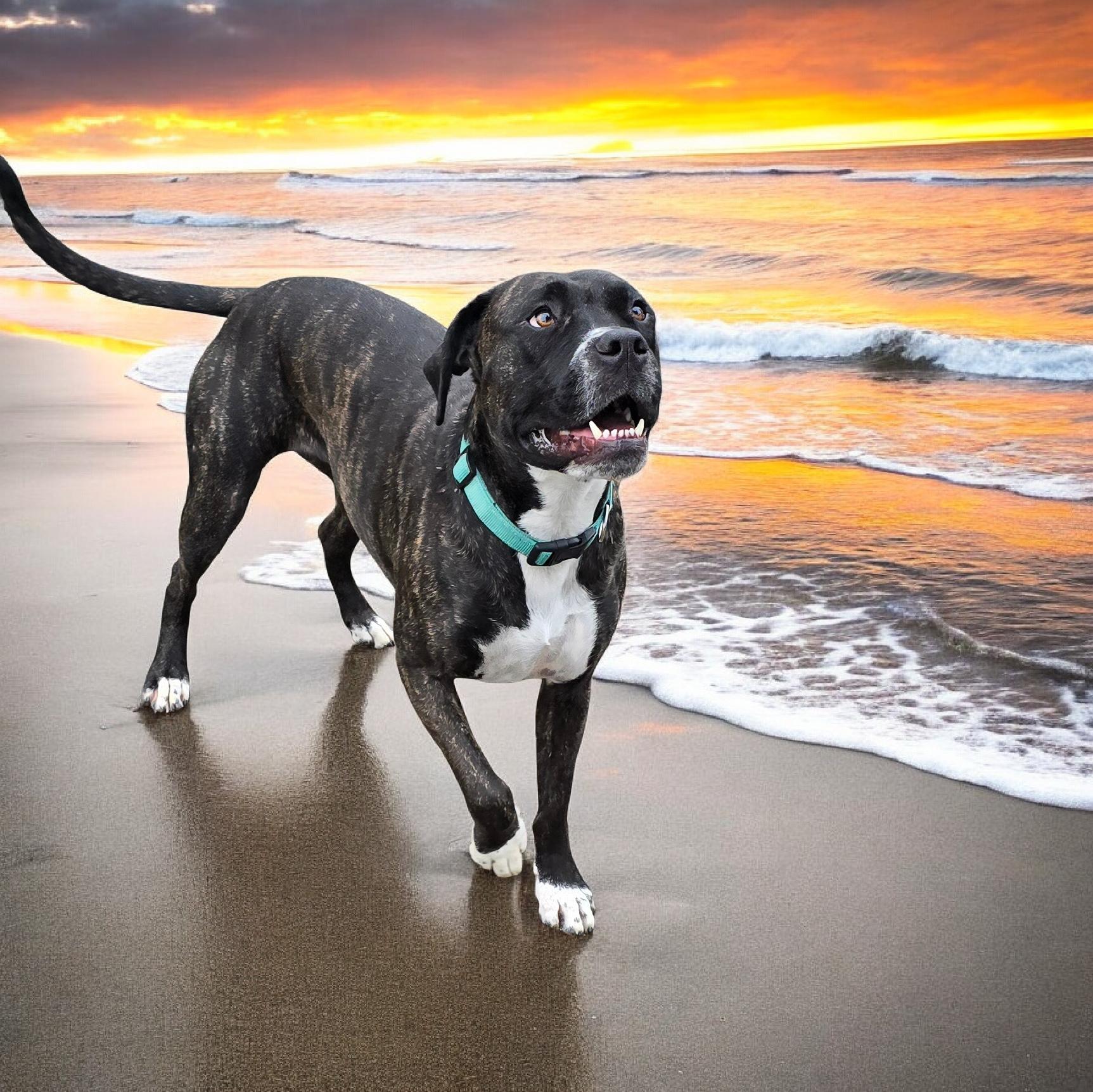 Tulula, ADOPTABLE, Adult Female Boxer & Pit Bull Terrier.