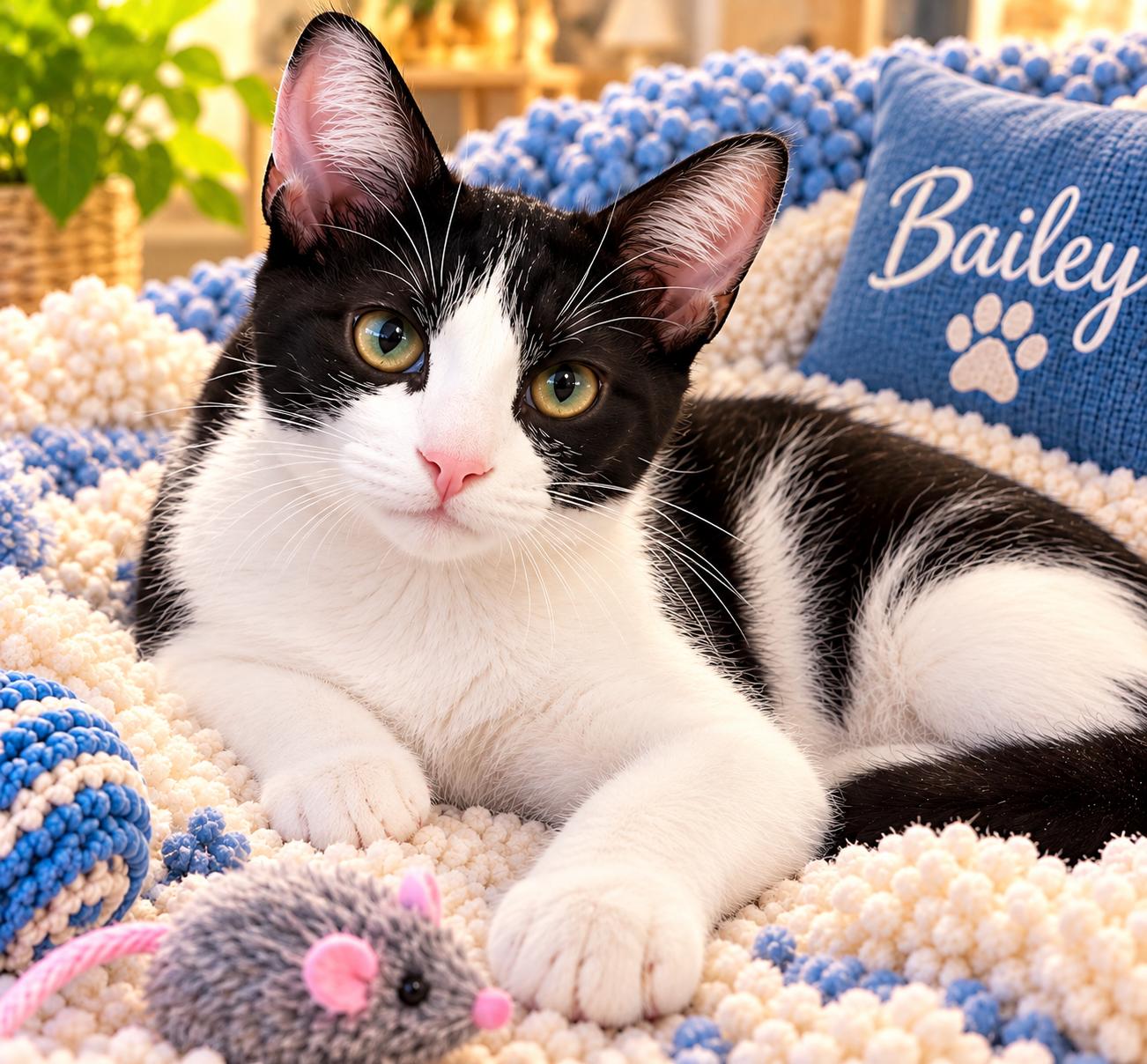 BAILEY BOY, Adoptable, Young Male Domestic Short Hair.