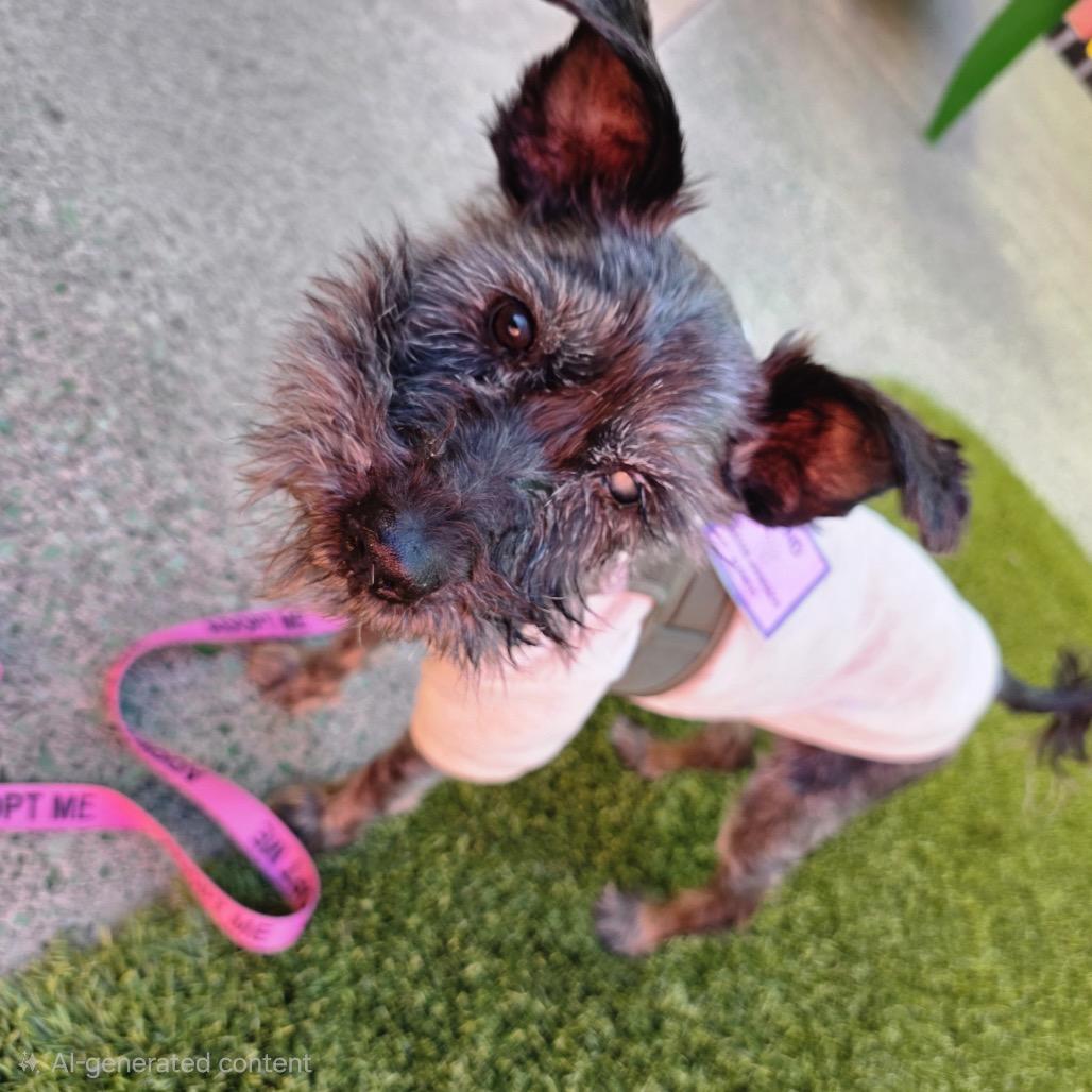 Smokey Mountains 14435, Adoptable, Senior Male Schnauzer & Terrier.