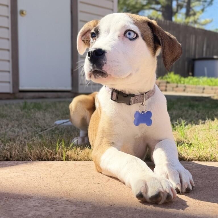 LUNA LEE, Adoptable, Puppy Female Catahoula Leopard Dog & Pit Bull Terrier.
