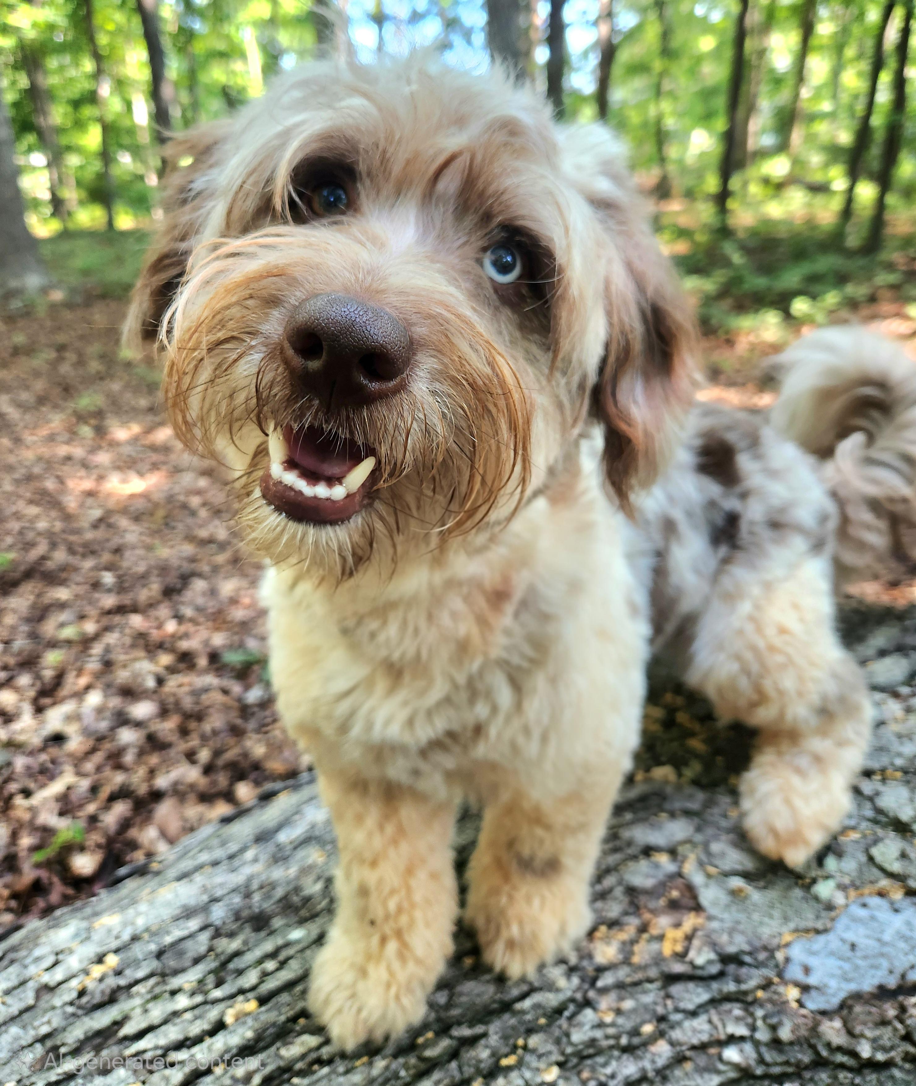 Graham, adopted, Young Male Poodle & Australian Shepherd.
