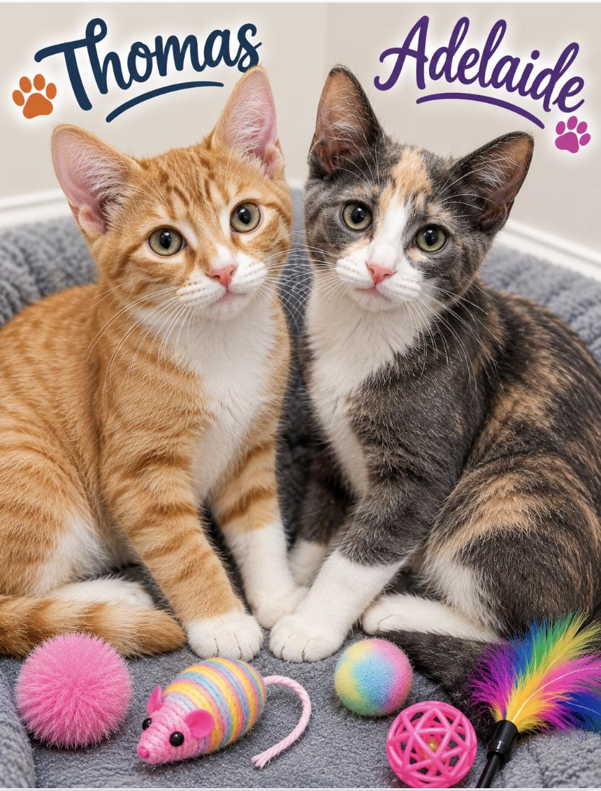Enlarge Adelaide and Thomas, a Adoptable Domestic Short Hair in Houston, TX image 5/5