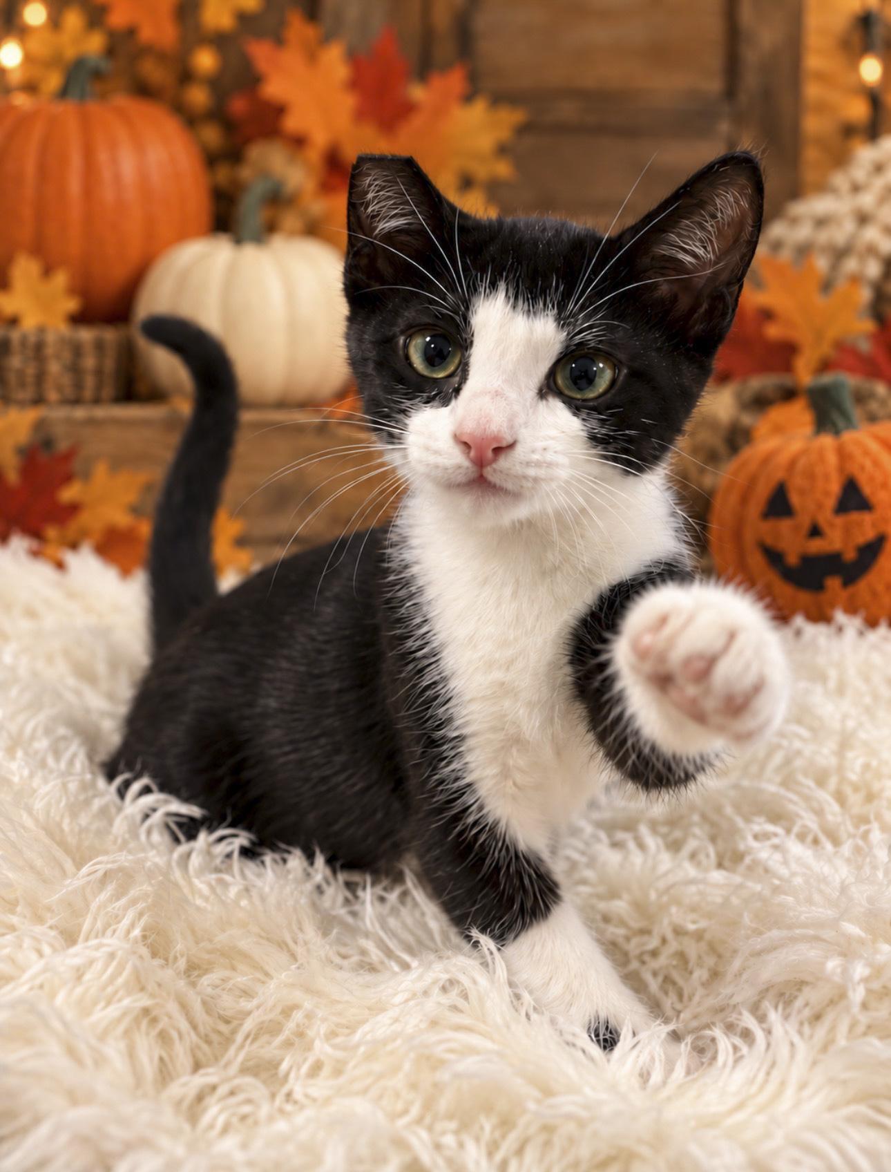 PB & Jelly, Adoptable, Kitten Male Tuxedo.