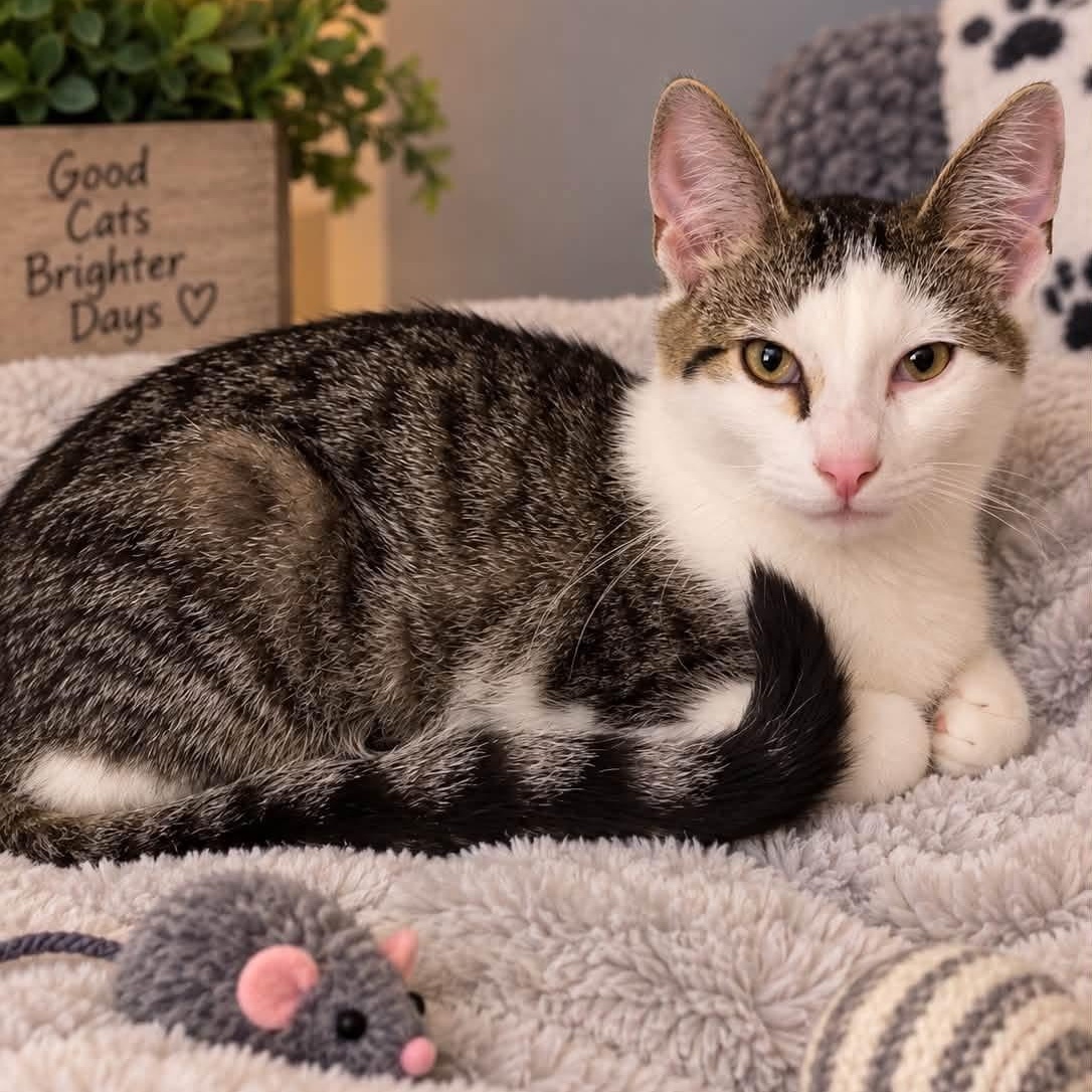 Andy, Adoptable, Young Male Tabby & Domestic Short Hair.