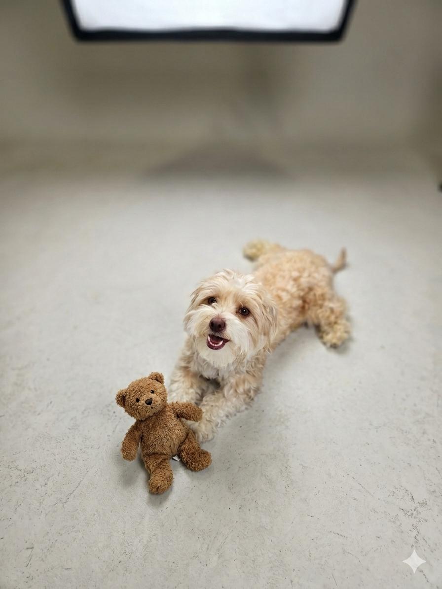 Zelda, adopted, Adult Female Schnoodle.