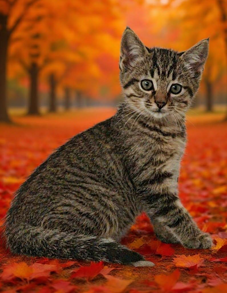 Mika 26/636, Adoptable, Kitten Female Domestic Medium Hair.