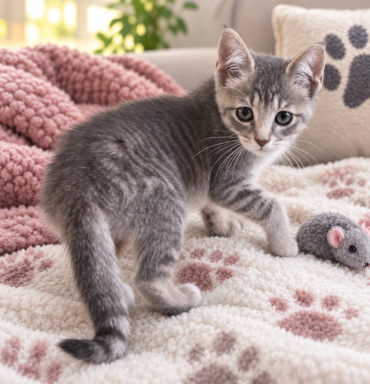 Sevyn, adopted, Kitten Female Domestic Short Hair & Tabby.