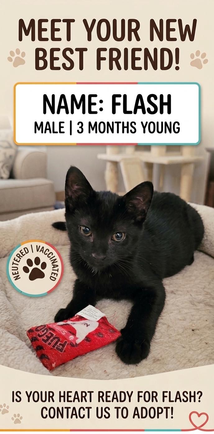 Flash, an adopted Domestic Short Hair in Lewis Center, OH image 1/3