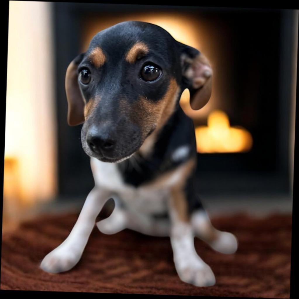 Gilda, Adoptable, Puppy Female Shepherd & Smooth Fox Terrier.