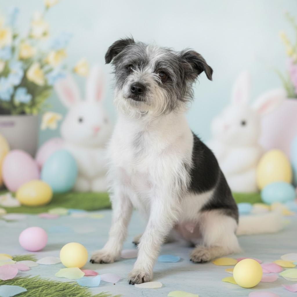 River, Adoptable, Adult Female Jack Russell Terrier & Poodle.