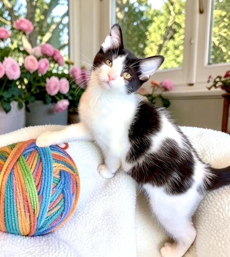 Slinky - KITTEN, an adopted Domestic Short Hair in Perry, IA image 3/5