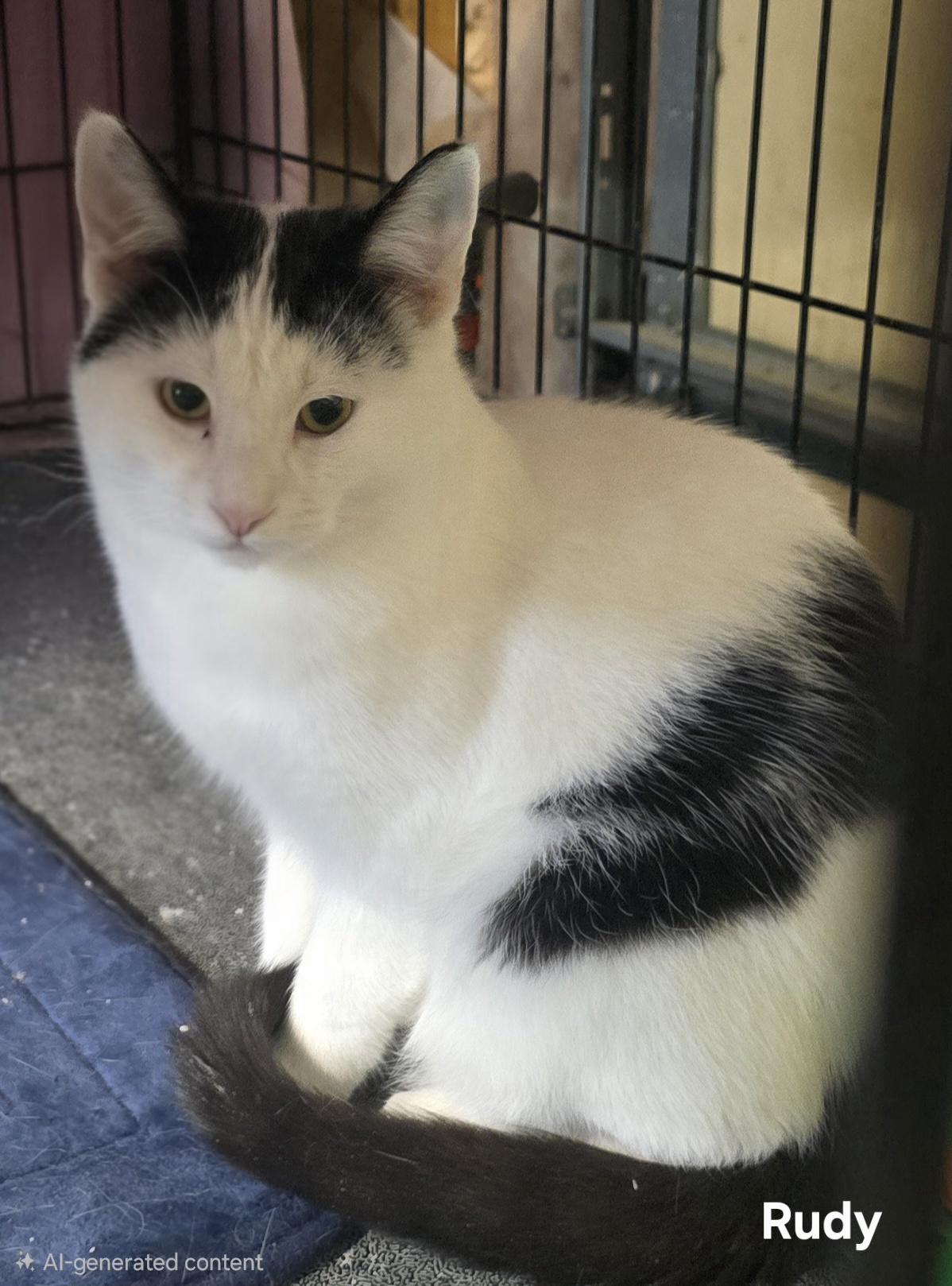 Rudy, ADOPTABLE, Young Male Domestic Short Hair.