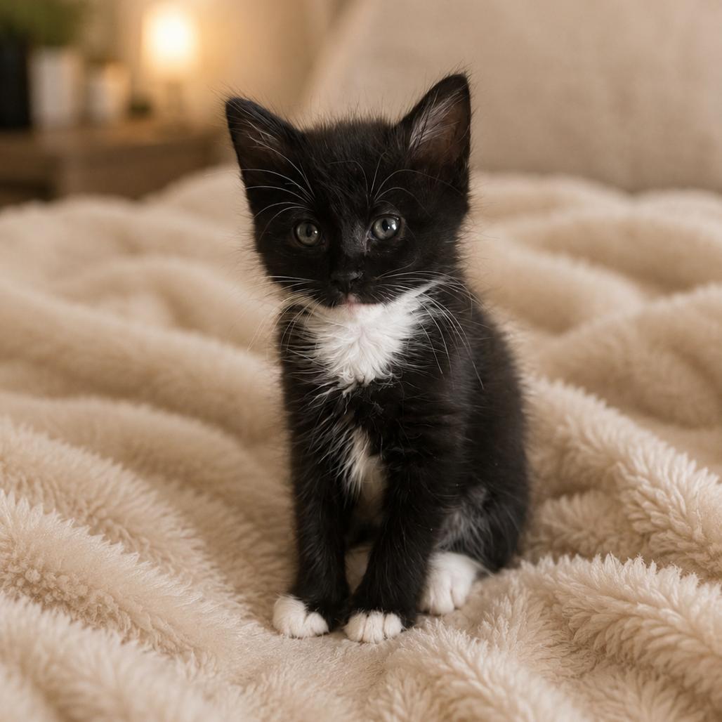 Rigatoni, Adoptable, Kitten Male Domestic Short Hair.