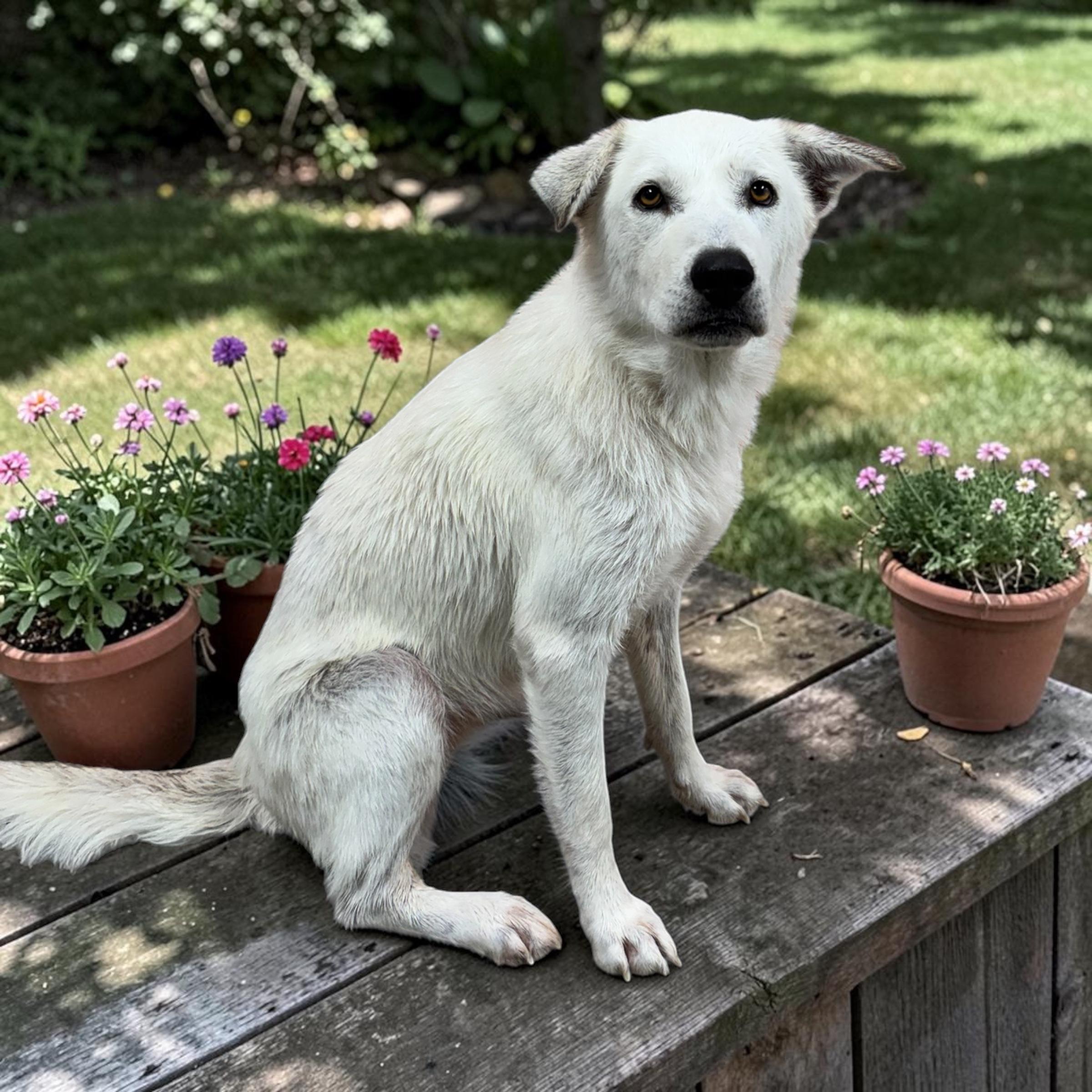 Aspen, adopted, Adult Female Great Pyrenees.