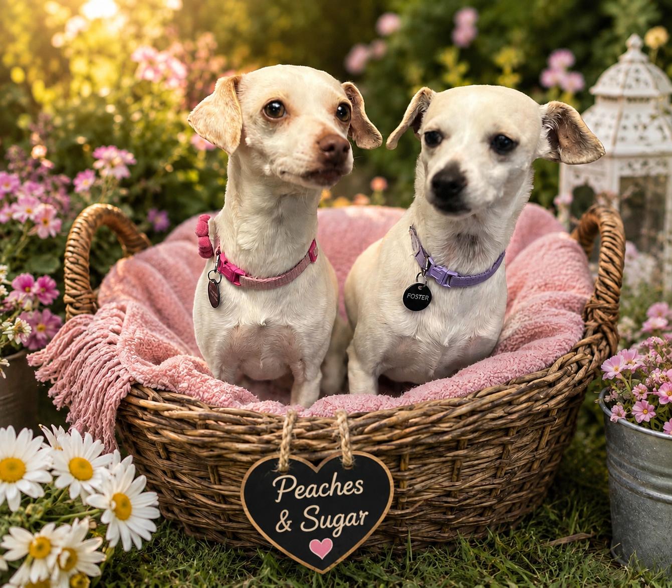 Sugar & Peaches , ADOPTABLE, Adult Female Chihuahua & Terrier.