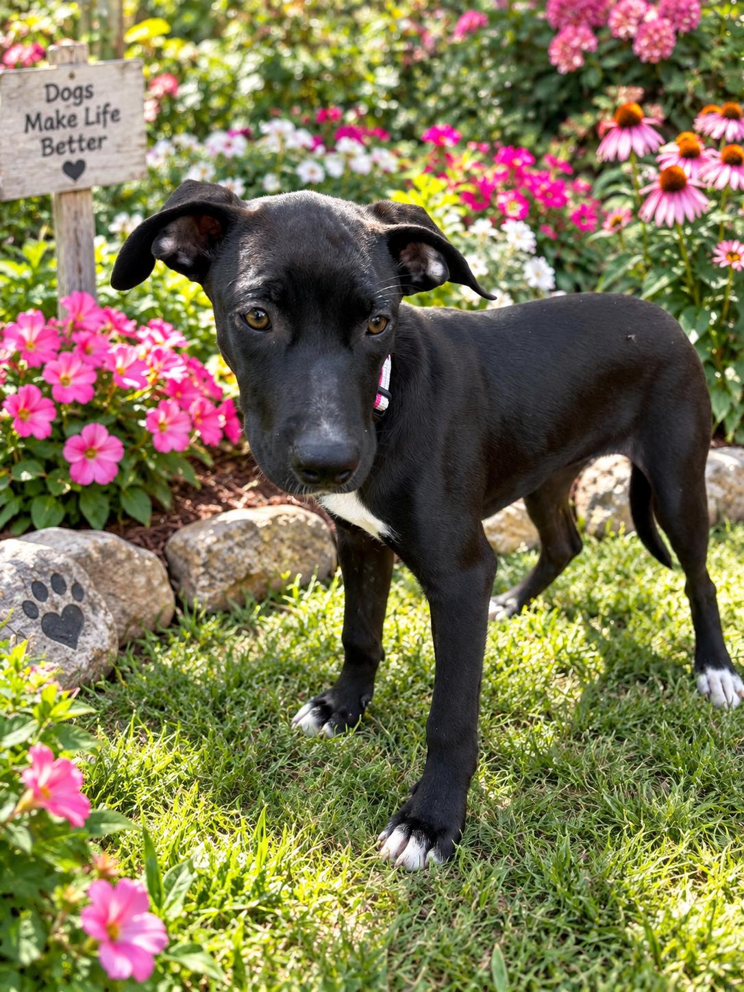 Beatrice, Adoptable, Young Female Black Labrador Retriever.