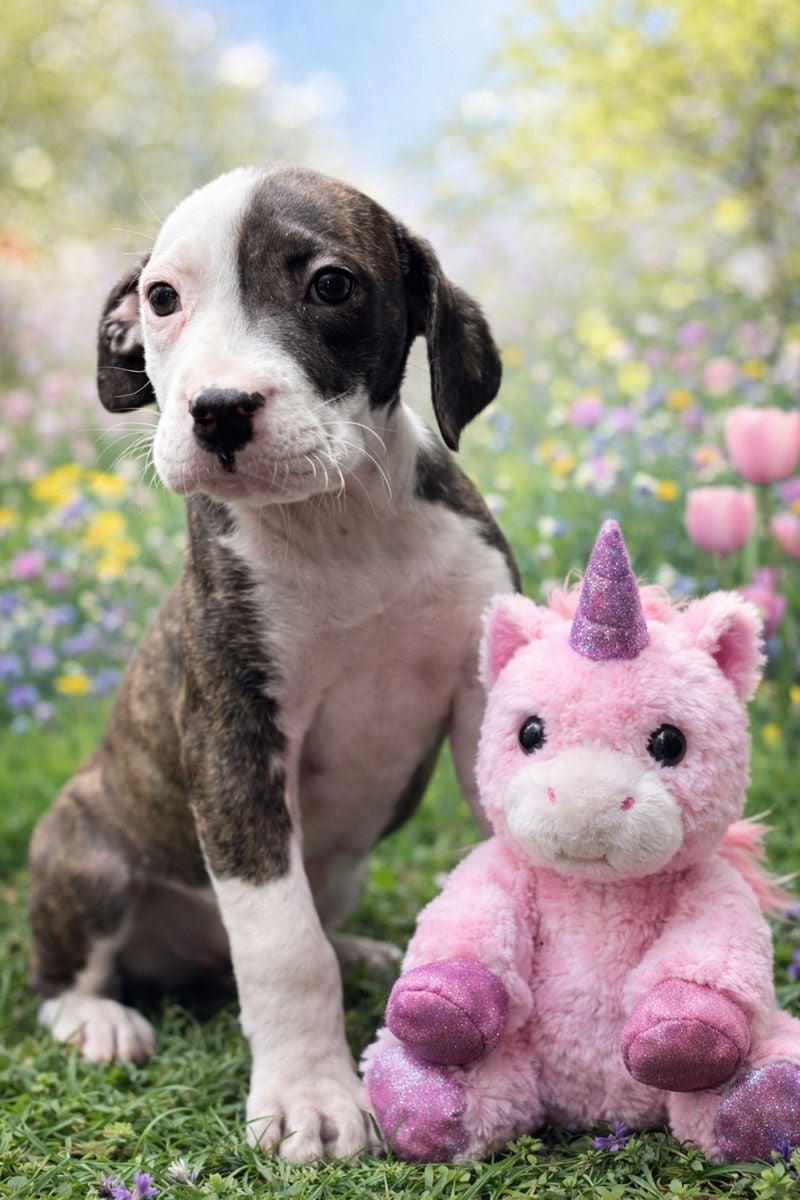 Brindelyn, Adoptable, Puppy Female Pit Bull Terrier & Boxer.