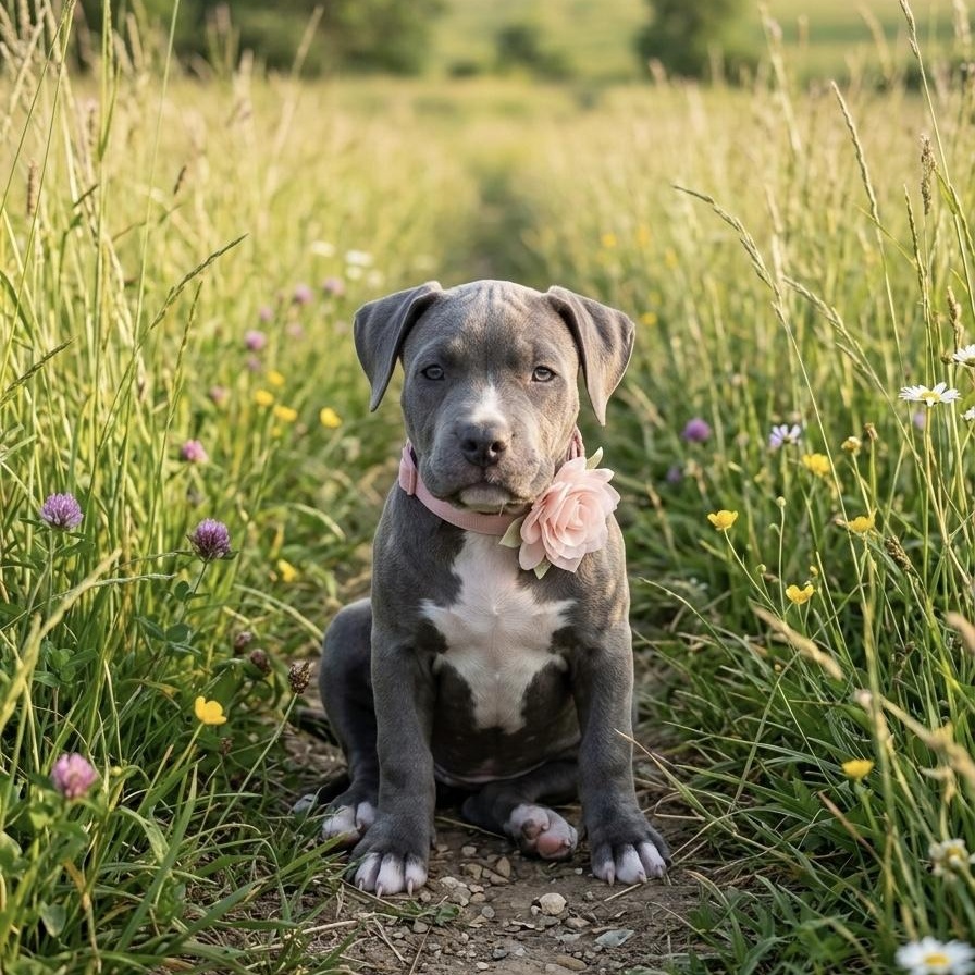 Strawberry, adopted, Puppy Female American Bully & Cane Corso.