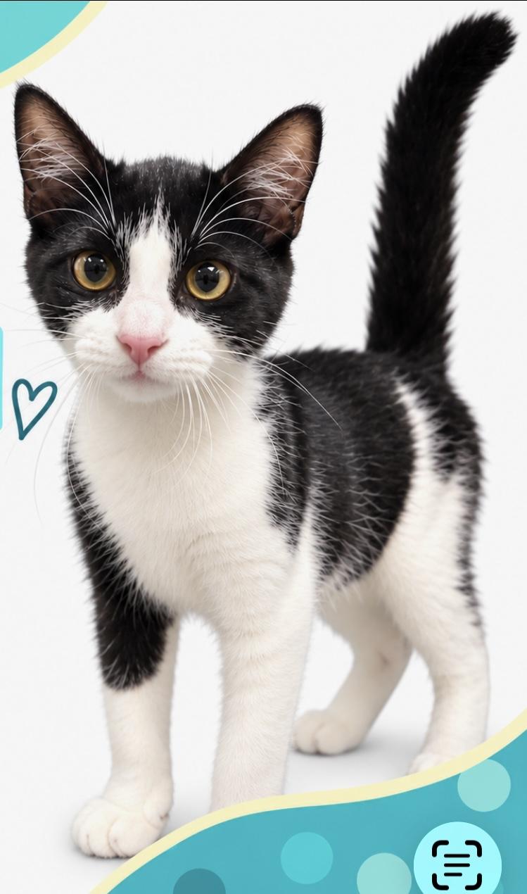 Temari, Adopted, Young Male Domestic Short Hair.