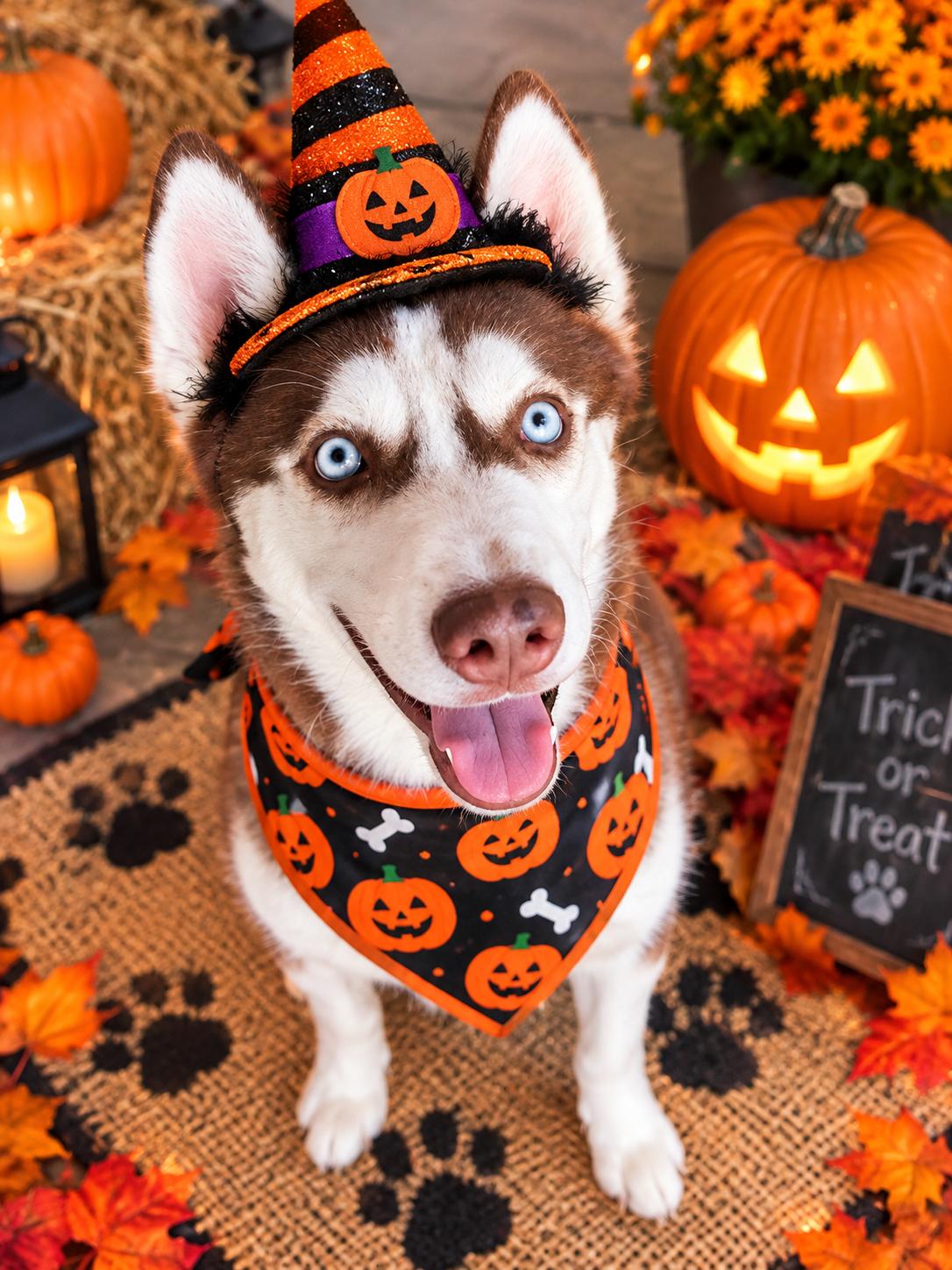 It's Halloween. Get a spooky boy, Adopted, Young Male Husky.