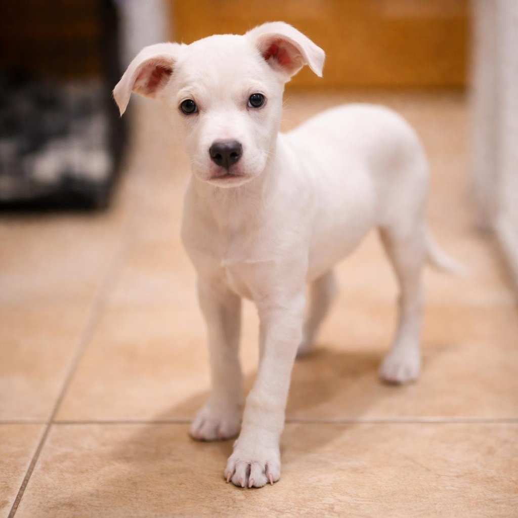 Green Bean, adopted, Young Female Great Pyrenees & Labrador Retriever.